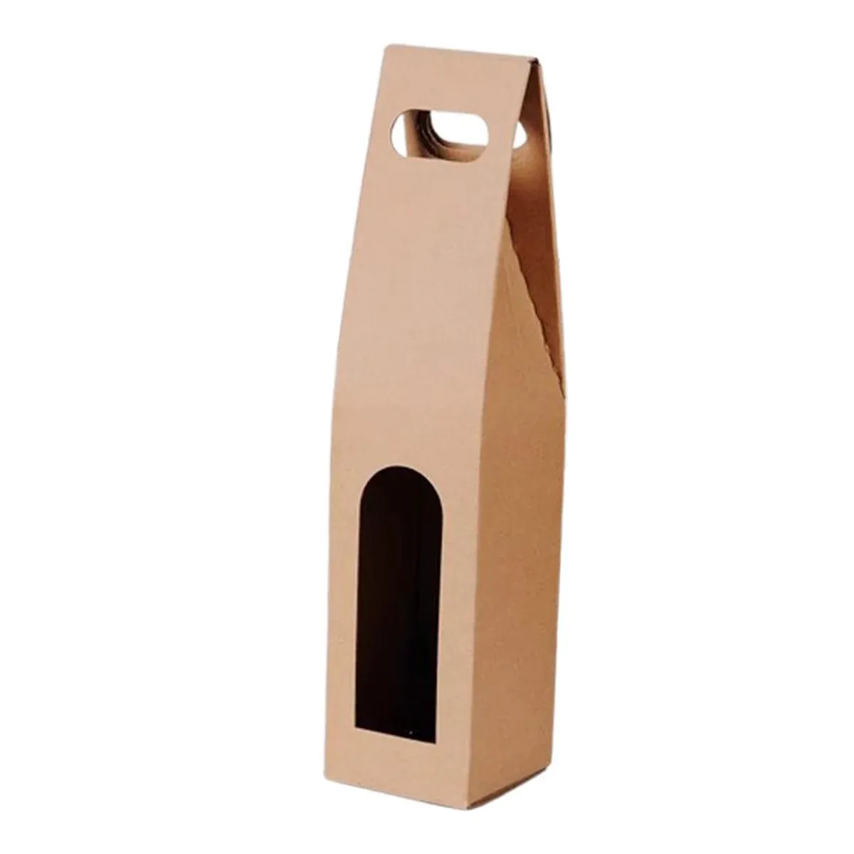 30pcs Kraft Paper Wine Box for Gift Packaging Portable Wine Bottle Storage Box - Double - Image 6