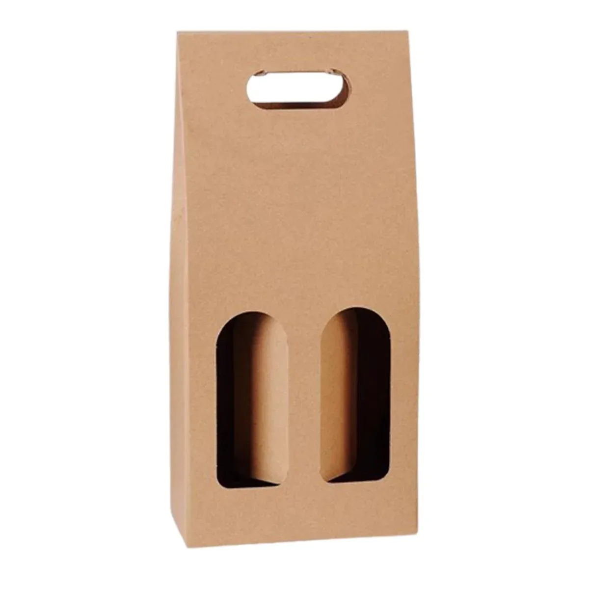 30pcs Kraft Paper Wine Box for Gift Packaging Portable Wine Bottle Storage Box - Double - Image 7