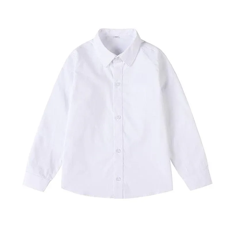 White Girls Peter Pan Collar Long Sleeve School Shirt with two button Adjustable Cuff - XL - Image 2