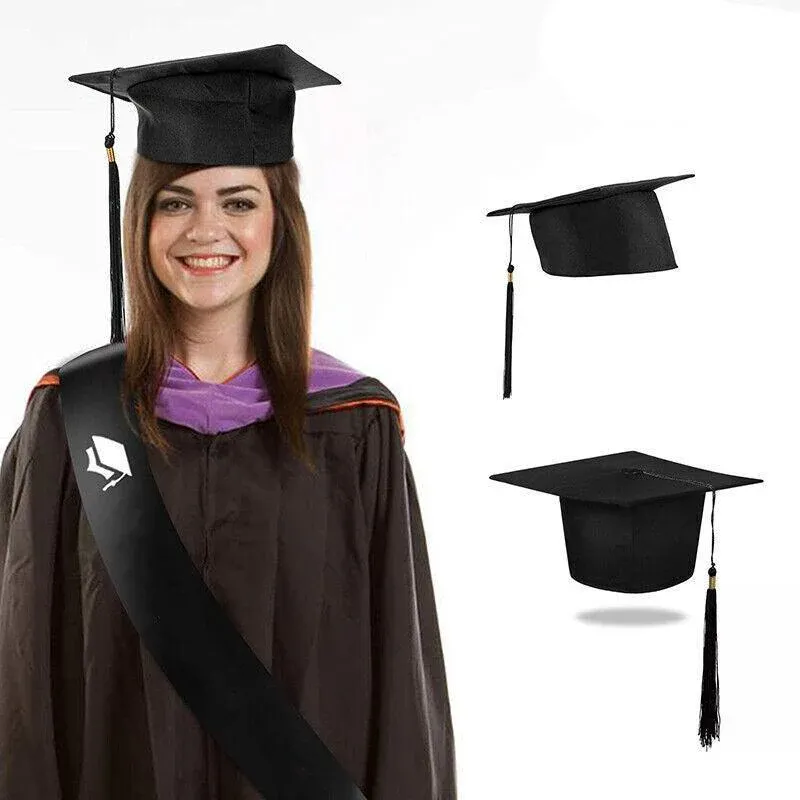 Mortarboard Graduation Hat Academic Cap Black Bachelor Master Chancellor Hat Au - Image 4