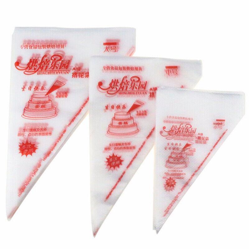 100-200Pcs Disposable Piping Bags For Cake Decor Icing Frosting Piping Nozzles - Yellow (Thick)-Medium *100 PCS - Image 2