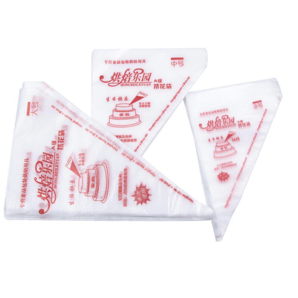 100-200Pcs Disposable Piping Bags For Cake Decor Icing Frosting Piping Nozzles - Yellow (Thick)-Medium *100 PCS - Image 5