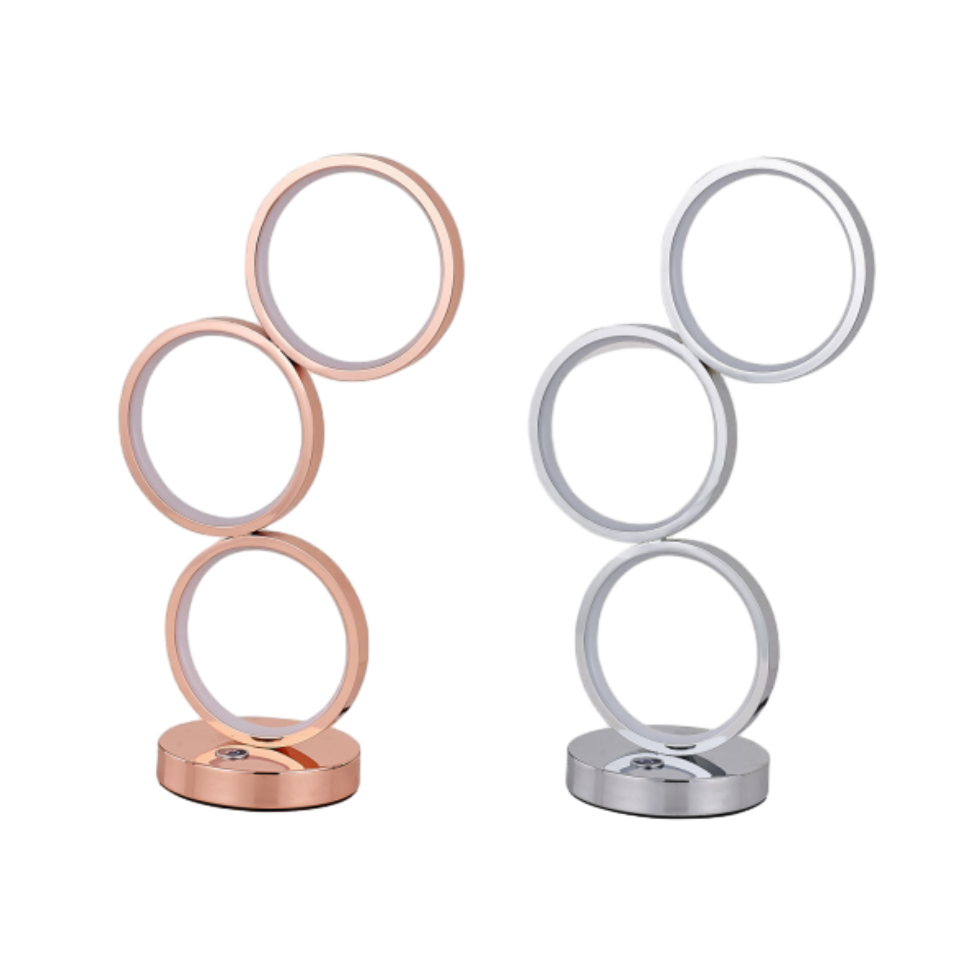 Iva LED Touch Table Lamp - Rose Gold/Chrome - Image 1
