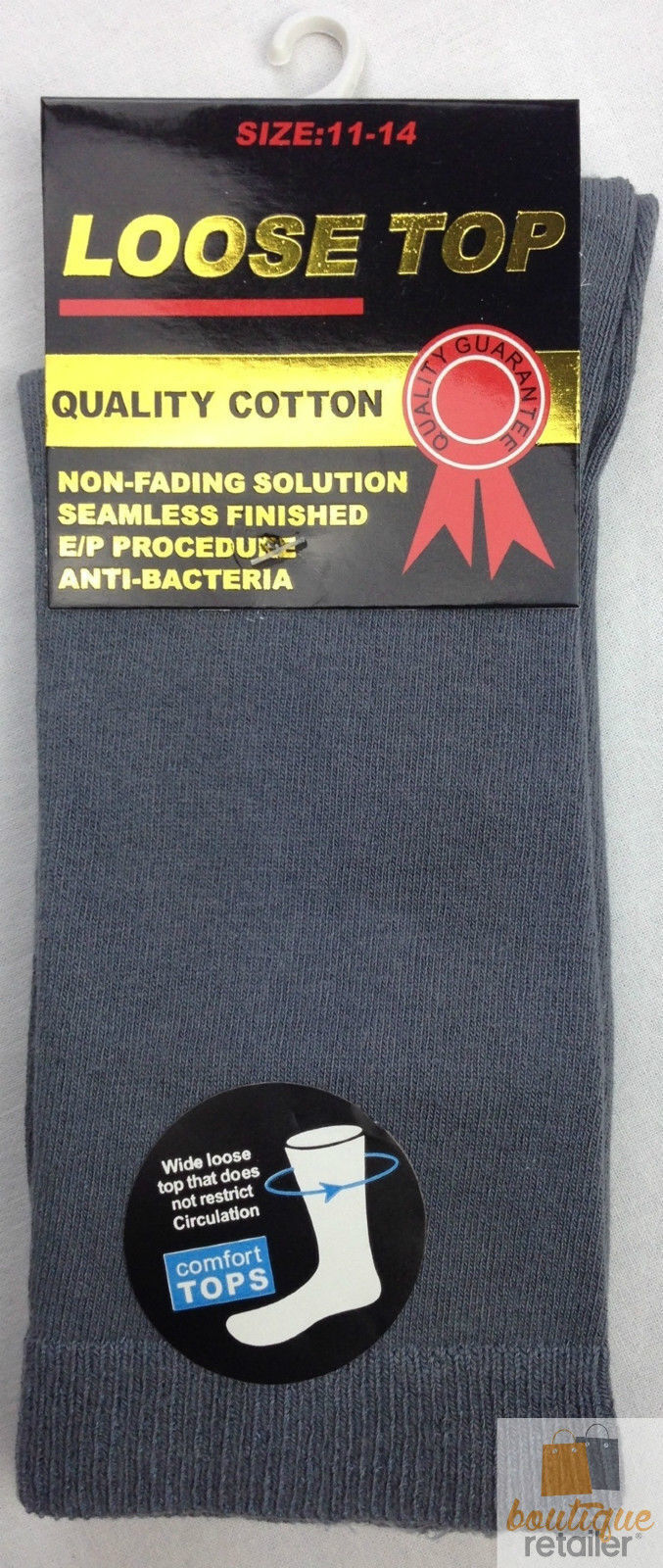 10x Pairs COTTON Rich LOOSE TOP SOCKS Medical Circulation Diabetic Comfort BULK -  - - 11-14 - Image 3