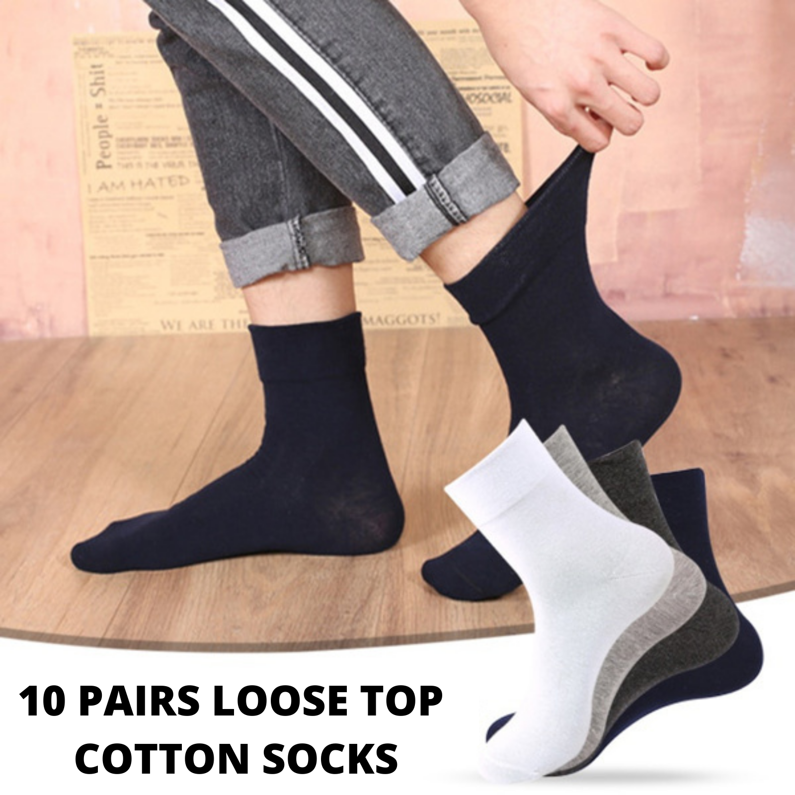 10x Pairs COTTON Rich LOOSE TOP SOCKS Medical Circulation Diabetic Comfort BULK -  - - 11-14 - Image 4