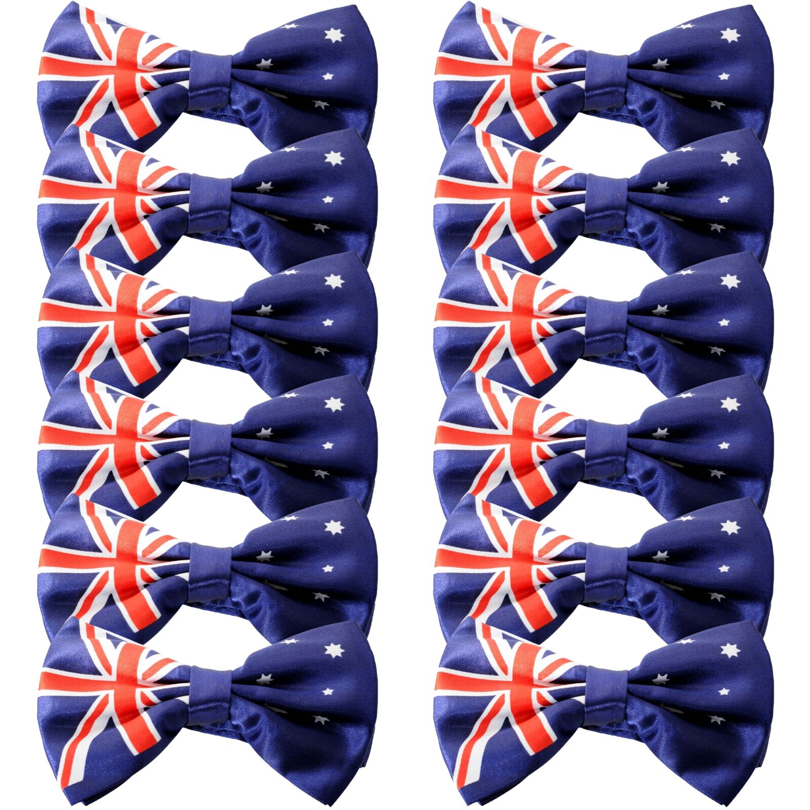 12x Australian Flag Bow Tie – Patriotic Accessory Australia Day - Image 1
