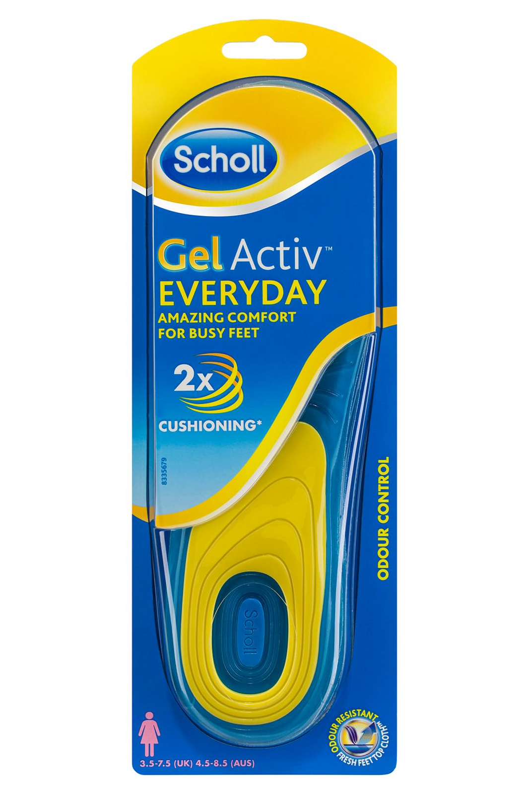 Scholl Gel Activ Insoles Everyday Women with Odour Control - One Size - Image 1