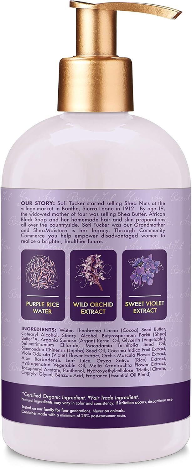 Shea Moisture Purple Rice Water Strength + Color Care Conditioner 370ml 1260 Gram - Image 3