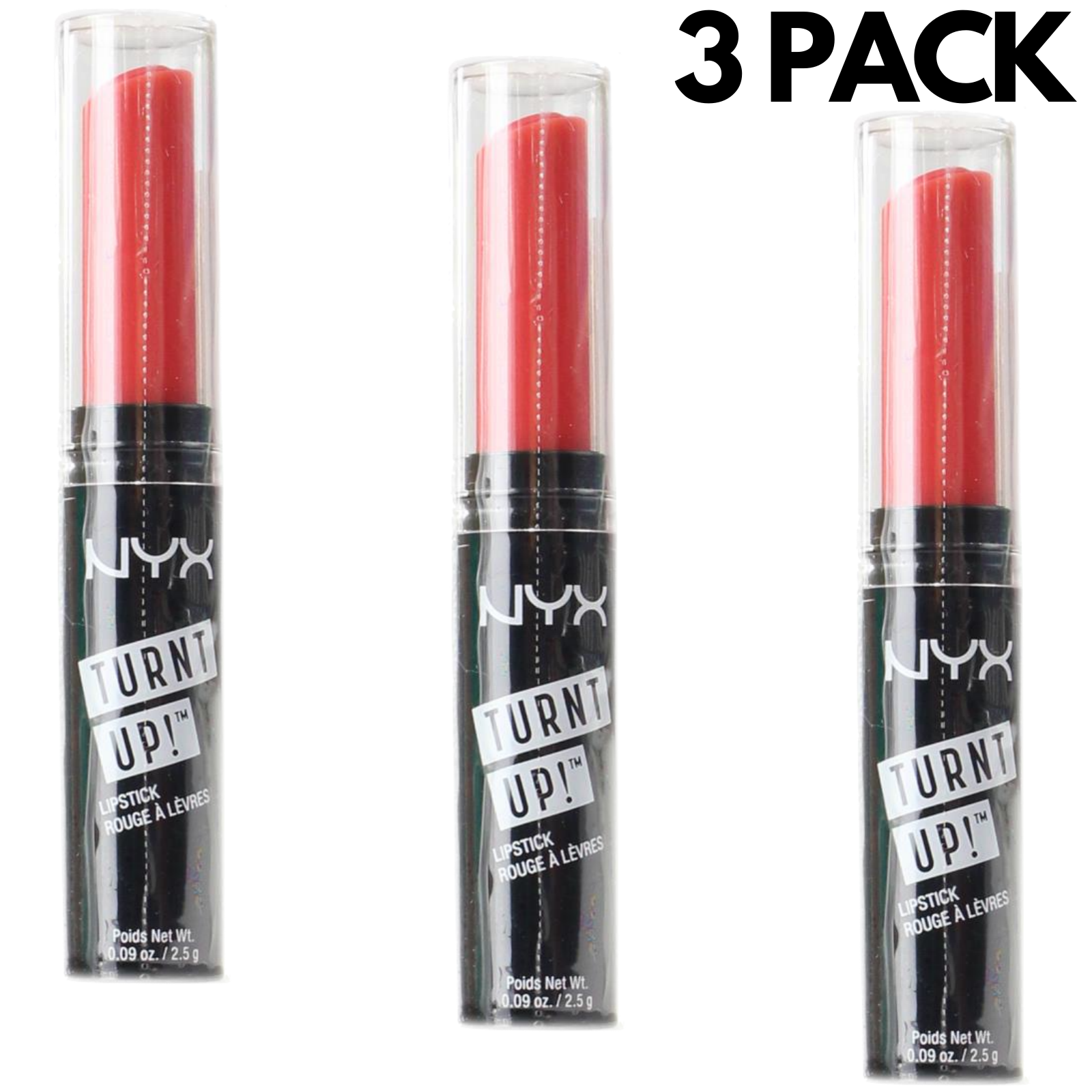 3pcs Nyx Professional Makeup 2.5g Turnt Up Lipstick - 14 Rags To Riches - Image 2