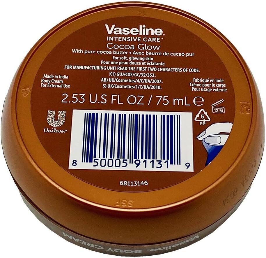 Vaseline Intensive Care Cocoa Body Cream 75ml - Image 3