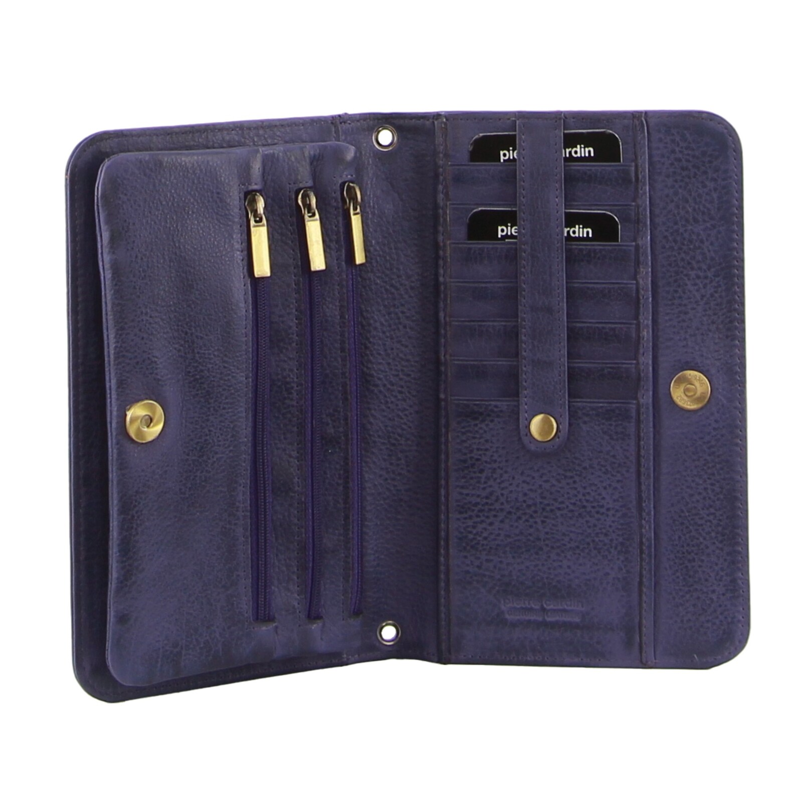 Pierre Cardin Ladies Womens Clutch Leather Wallet Purse RFID Protected - Purple - Image 4