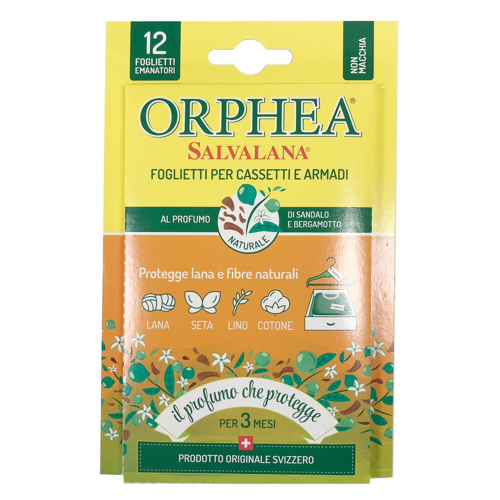 Orphea 12pcs Clothes Protector Sandalwood & Bergamot Scented Strips for Drawers/Closets - Image 2