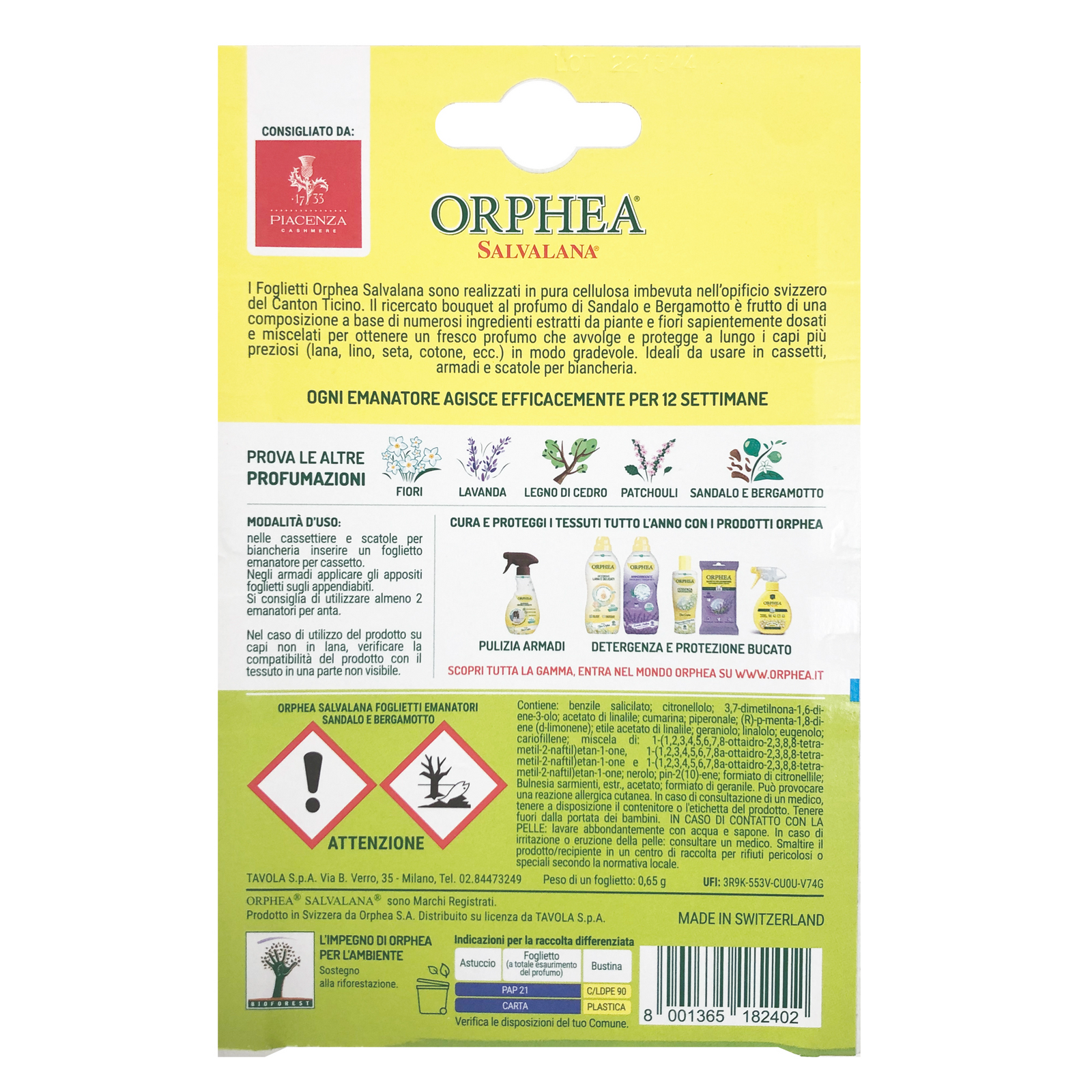 Orphea 12pcs Clothes Protector Sandalwood & Bergamot Scented Strips for Drawers/Closets - Image 3