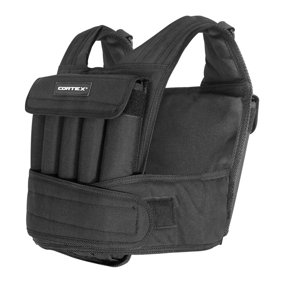 CORTEX 20kg Adjustable Weight Vest with 1kg Increments in Black - Image 1