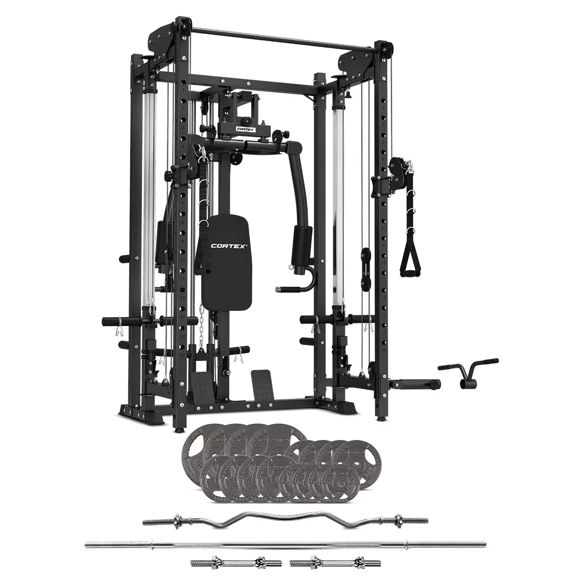 CORTEX PR5 Folding Power Rack with 90kg Standard Tri-Grip Weight & Bar Set - Image 1