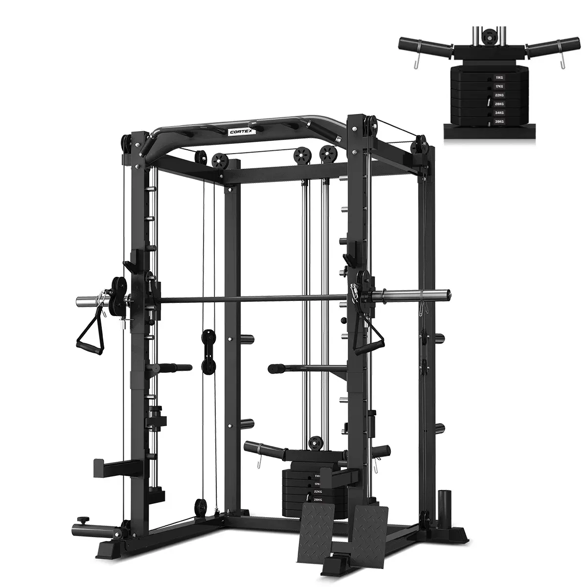 CORTEX SM-20 6-in-1 Power Rack with Smith & Cable Machine - Image 2
