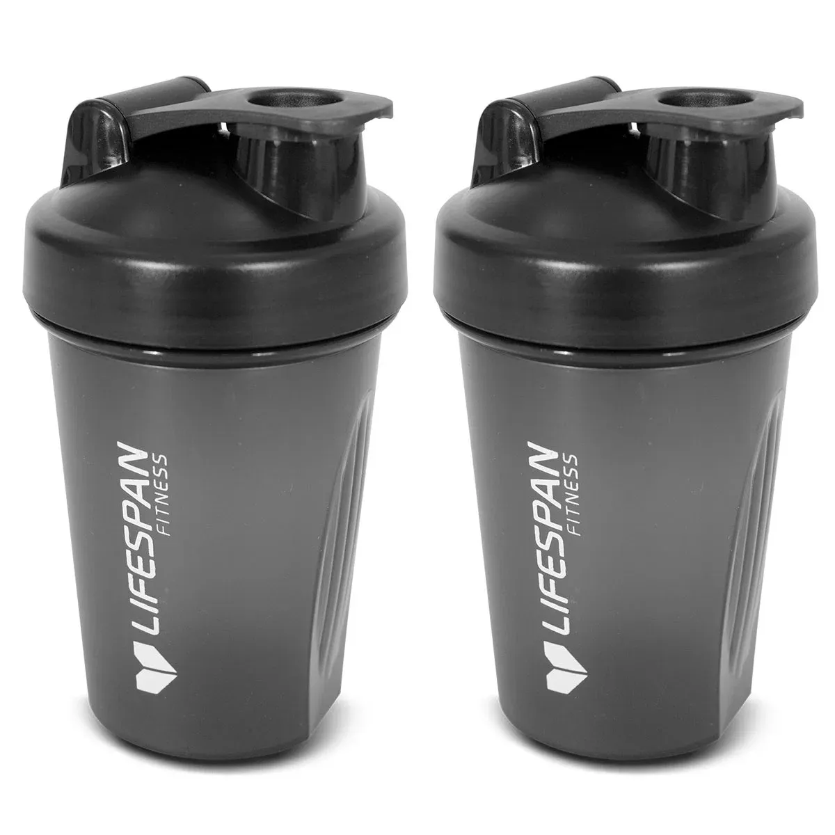 Lifespan Fitness Shaker Bottle 500ml in Black (Pack of 2) - Image 1