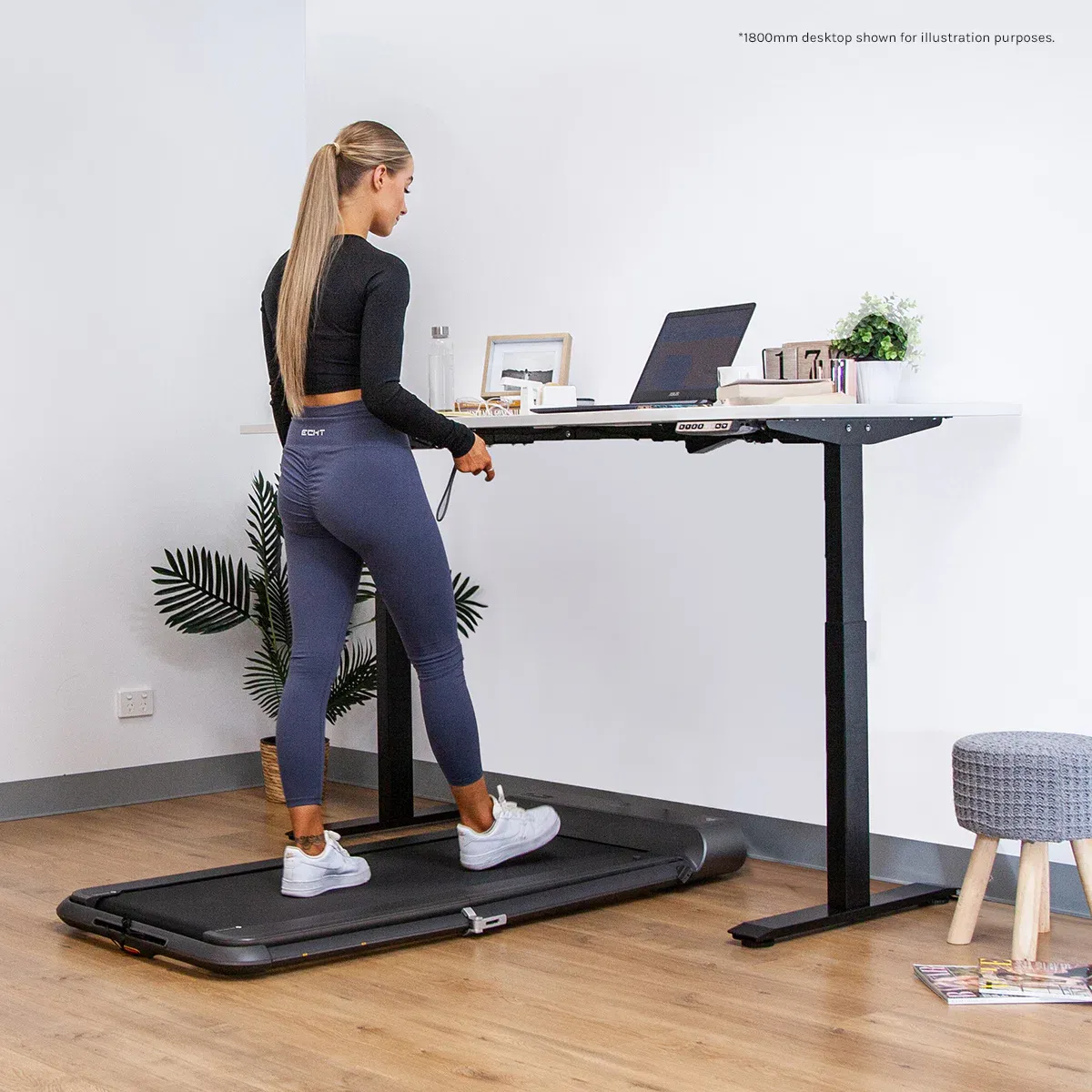 Lifespan Fitness ErgoDesk AUTO Series Automatic Standing Desk 150cm in White & Black - Image 3