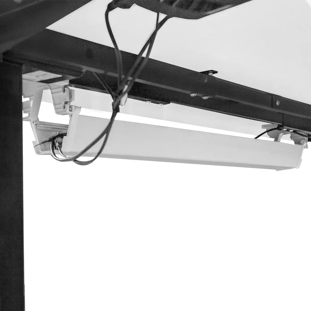 Lifespan Fitness ErgoDesk Automatic Standing Desk 1500mm (White) + Cable Management Tray - Image 3