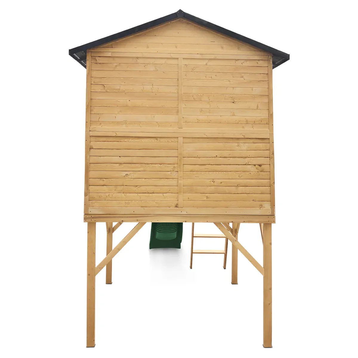 Lifespan Kids Burleigh Cubby House with 2.2m Slide (Green) - Image 7
