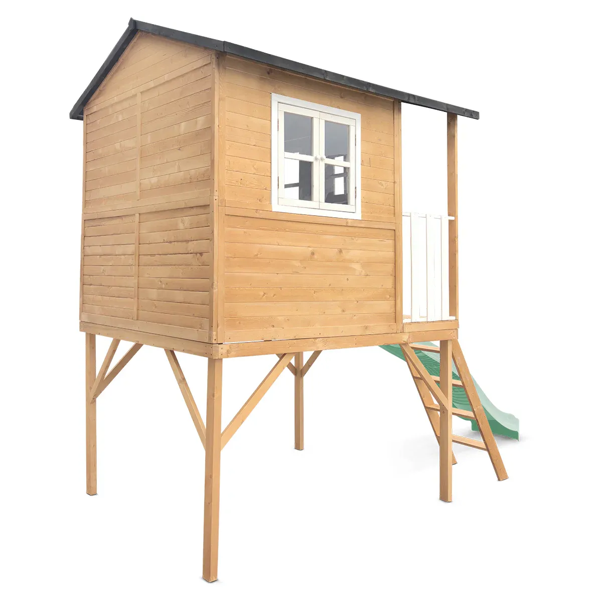 Lifespan Kids Burleigh Cubby House with 2.2m Slide (Pastel Green) - Image 6
