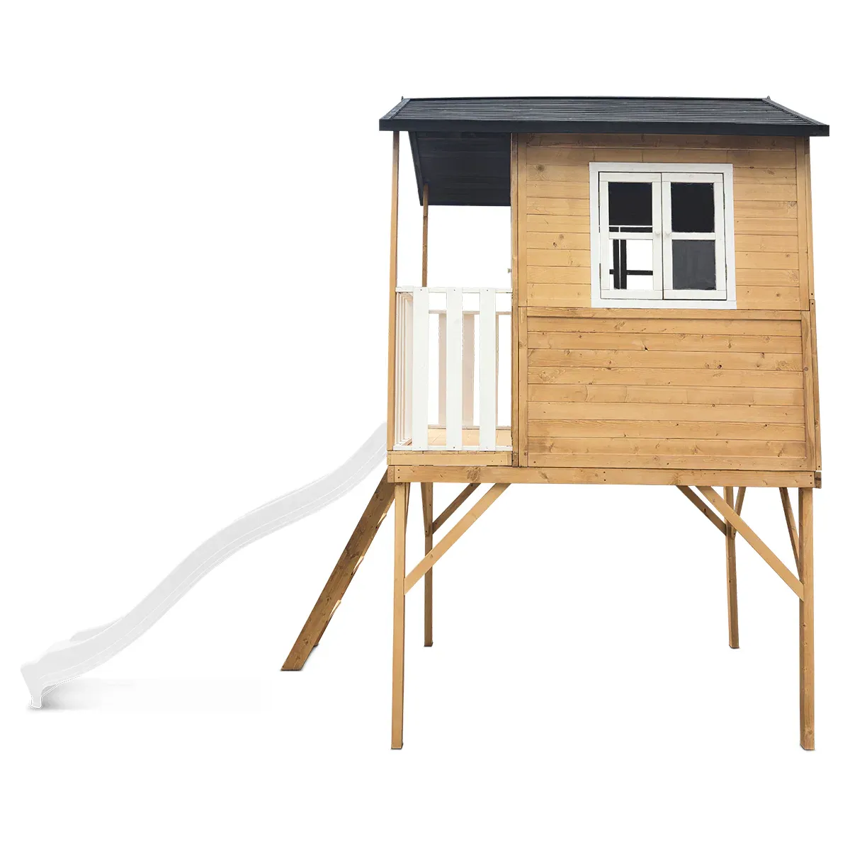 Lifespan Kids Burleigh Cubby House with 2.2m Slide (White) - Image 4