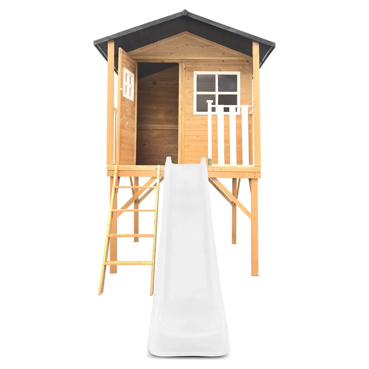 Lifespan Kids Burleigh Cubby House with 2.2m Slide (White) - Image 5