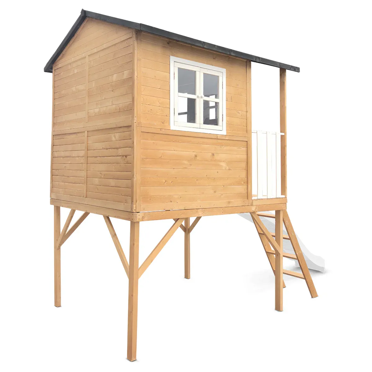 Lifespan Kids Burleigh Cubby House with 2.2m Slide (White) - Image 6