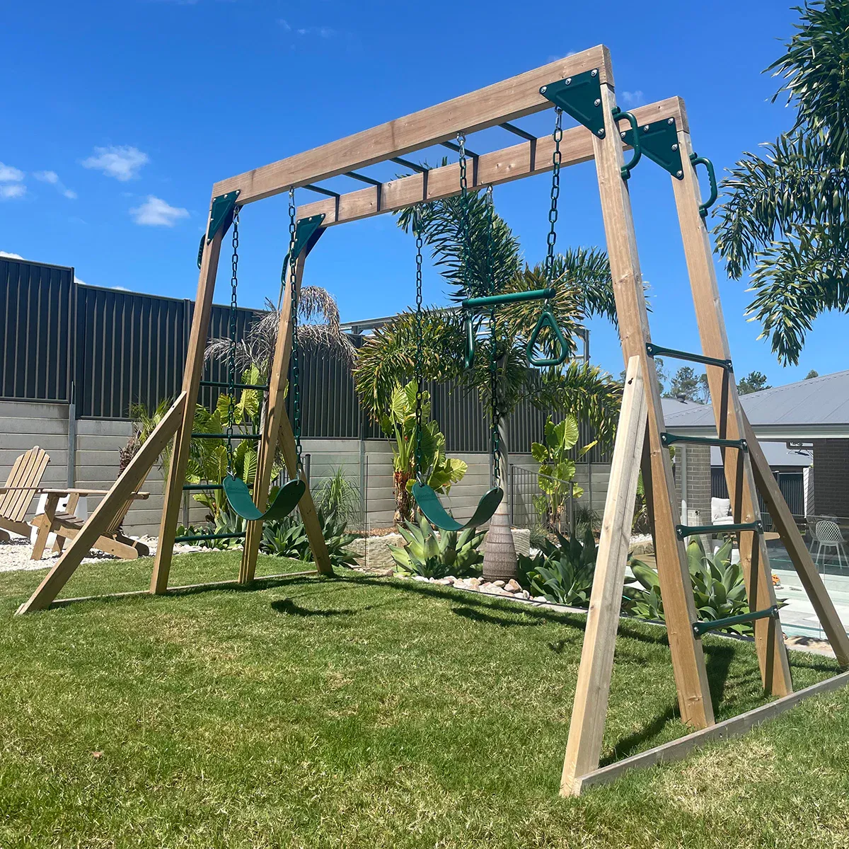 Lifespan Kids Daintree 2-in-1 Monkey Bars & Swing Set - Image 1
