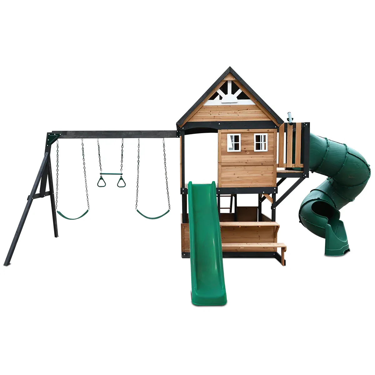 Lifespan Kids Claremont Swing Set & Play Centre with 2.2m Slide (Green) - Image 2
