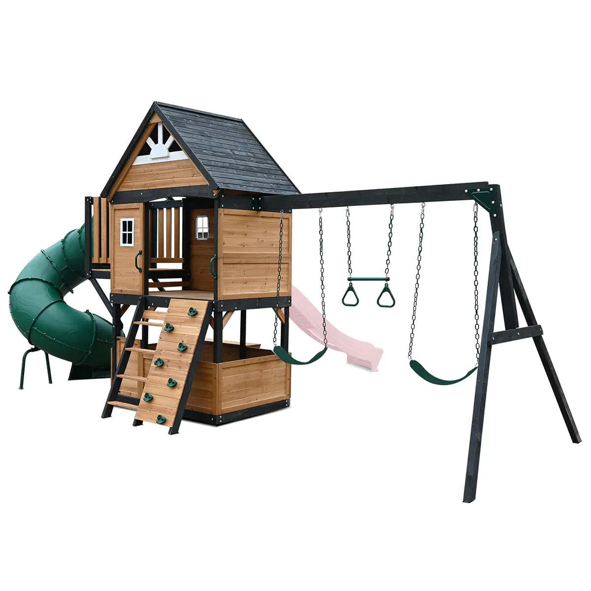 Lifespan Kids Claremont Swing Set & Play Centre with 2.2m Slide (Pastel Pink) - Image 3