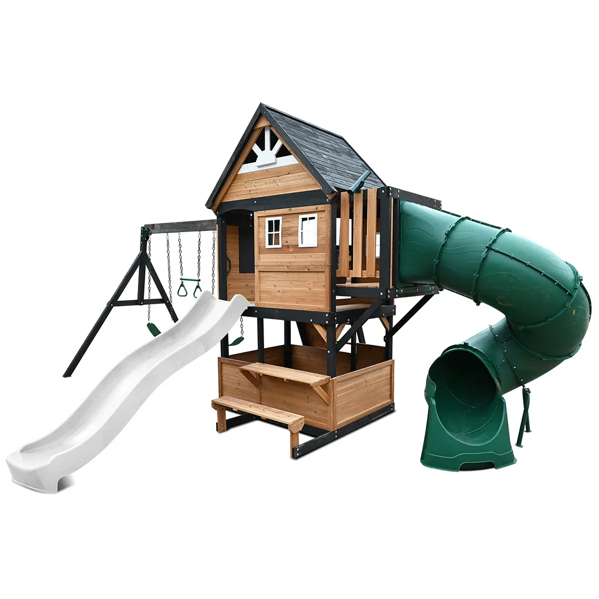 Lifespan Kids Claremont Swing Set & Play Centre with 2.2m Slide (White) - Image 1