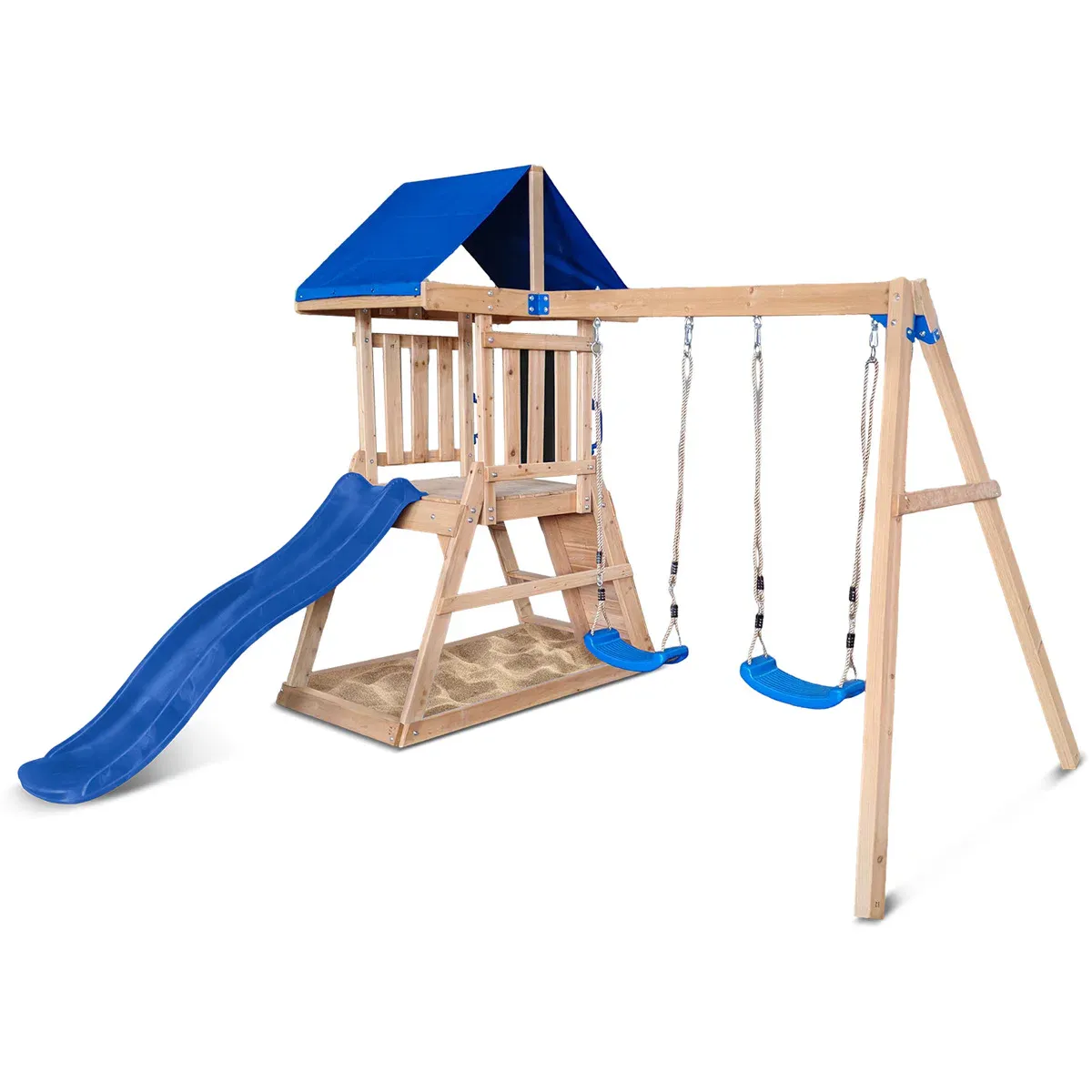 Lifespan Kids Hazelbrook Swing Set & Play Centre with 1.8m Slide (Blue) - Image 2