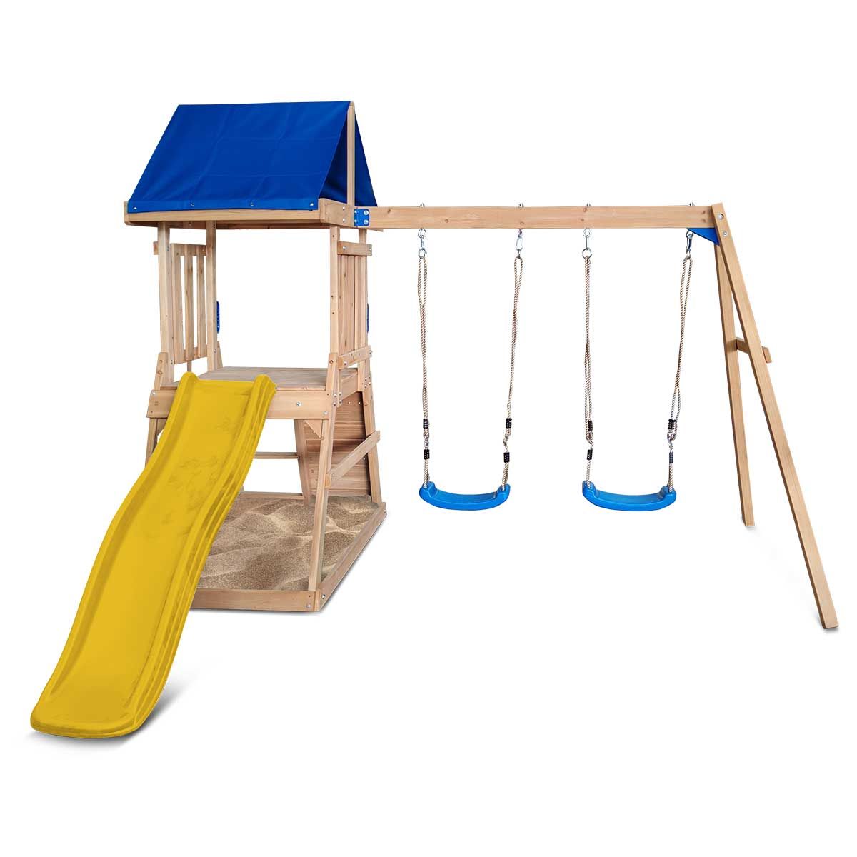 Lifespan Kids Hazelbrook Swing Set & Play Centre with 1.8m Slide (Yellow) - Image 1