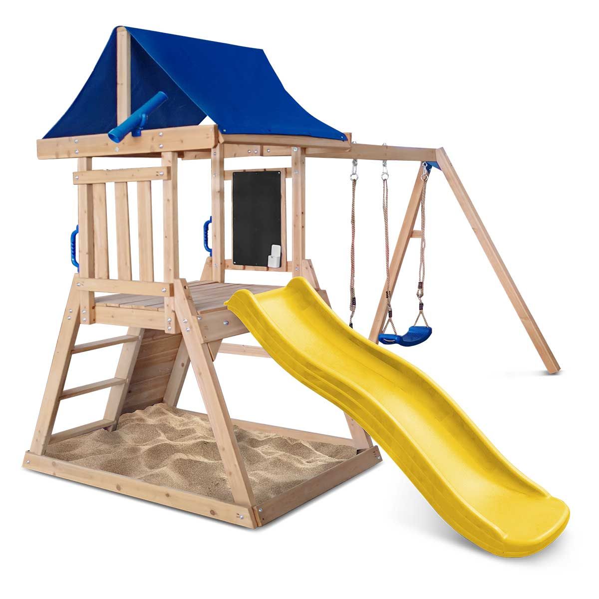 Lifespan Kids Hazelbrook Swing Set & Play Centre with 1.8m Slide (Yellow) - Image 3