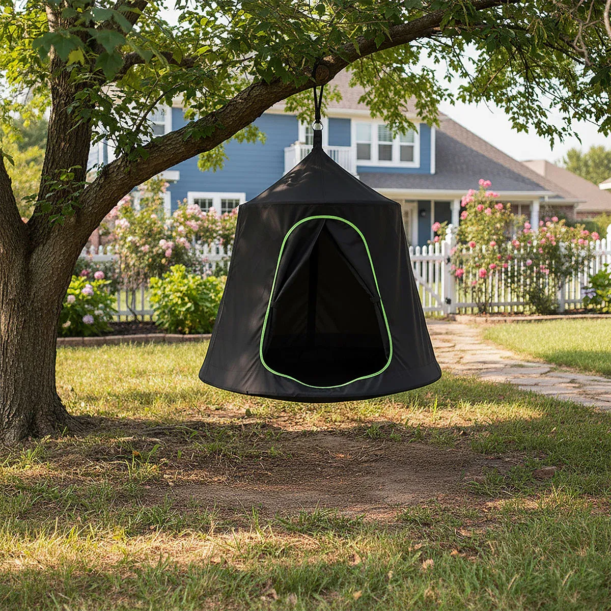 Lifespan Kids Comfy Cocoon Freestanding Nest Swing - Image 3
