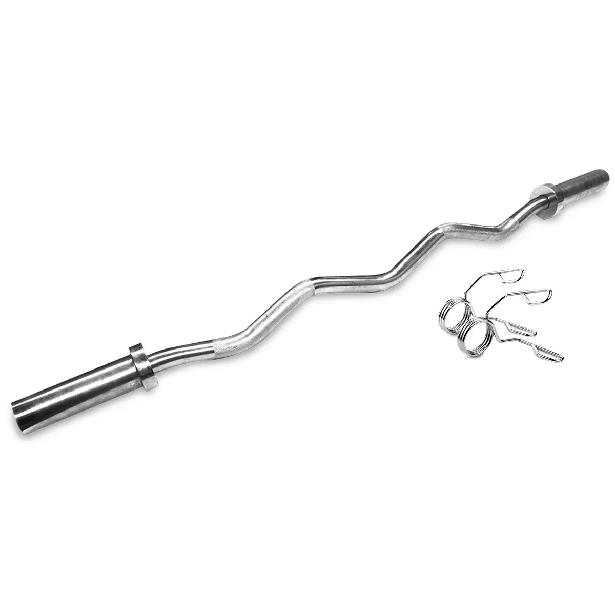 CORTEX Olympic Curl Bar with Spring Collar - Image 1