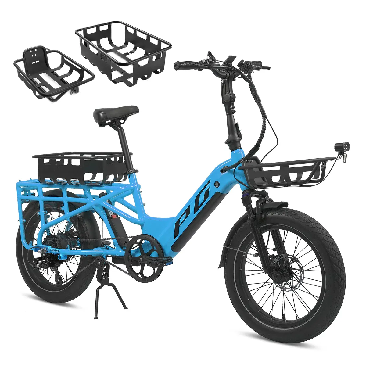 Progear Bikes E-Moover Cargo Bike + Hauler Kit - Electric Blue - Image 1