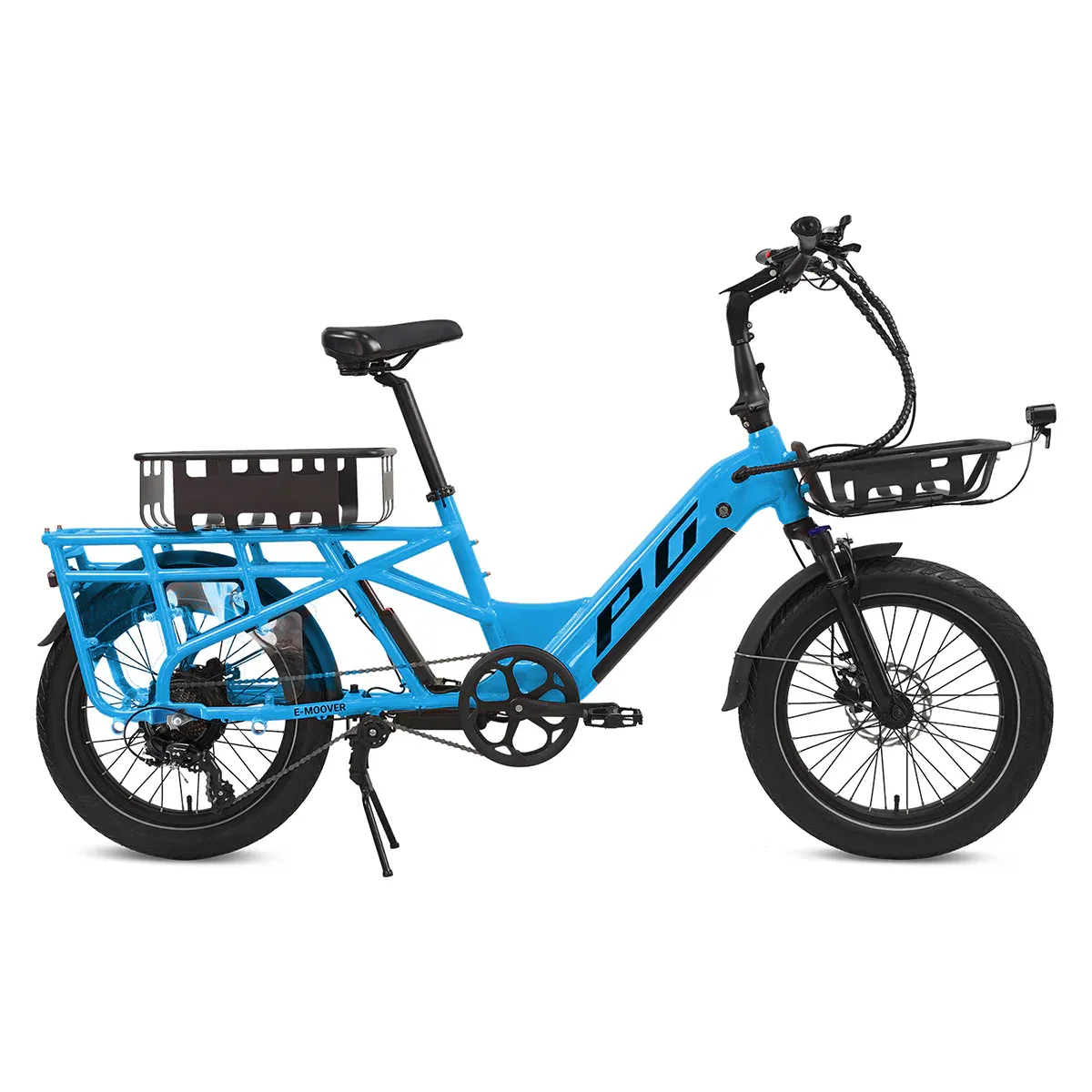 Progear Bikes E-Moover Cargo Bike + Hauler Kit - Electric Blue - Image 2