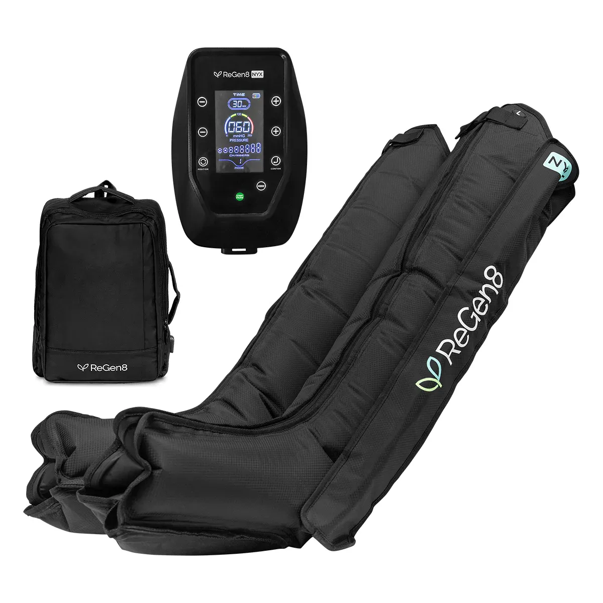 ReGen8 Nyx 8-Chamber Compression Recovery Boots (Medium, 160-175cm) - Image 1