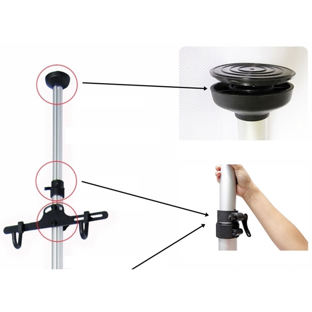 Heavy Duty Aluminum Alloy 2 Bike Bicycle Hanger Parking Rack Storage Stand To 4M - Image 2