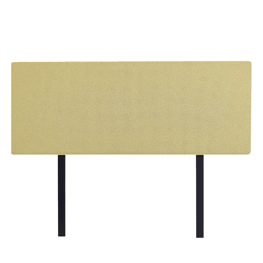 Linen Fabric Double Bed Deluxe Headboard Bedhead - Sulfur Yellow - Image 1