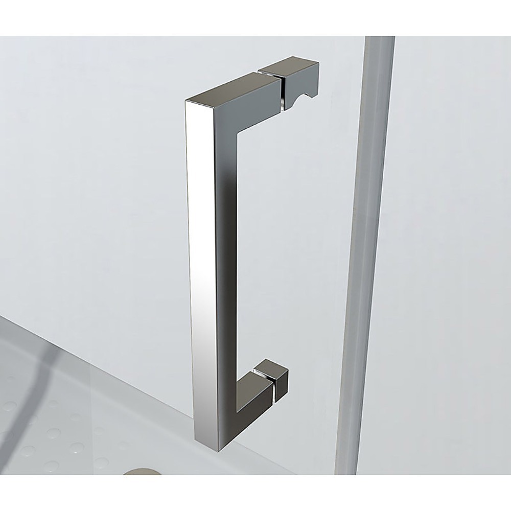 Adjustable 1800x800mm Single Door Corner Sliding Glass Shower Screen in Chrome - Image 3
