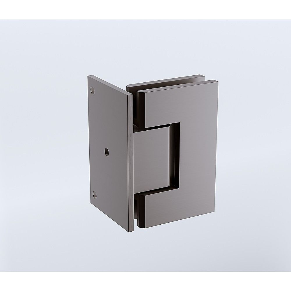 70cm Frameless Swing Bath Panel with Brushed Gunmetal Hardware - Image 5