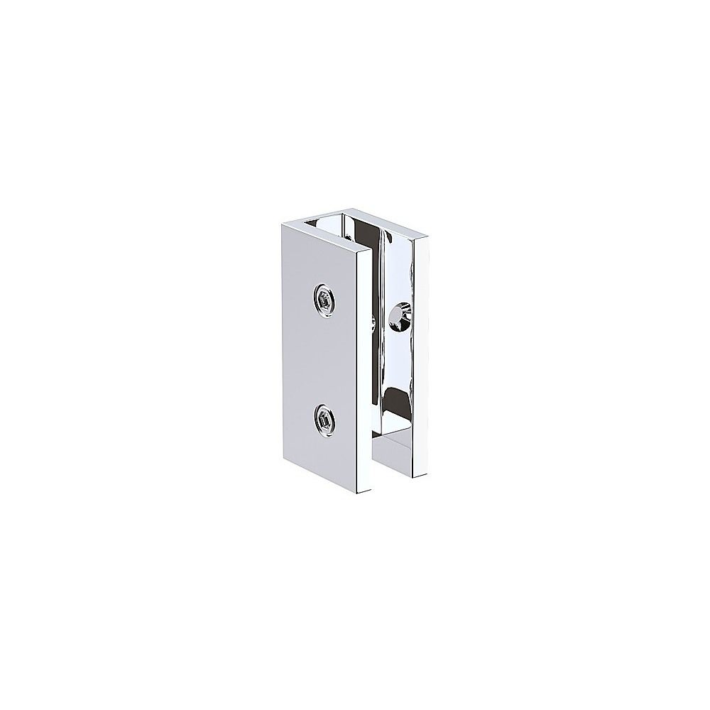 110cm Wall to Wall Frameless Shower Screen with Chrome Brackets and SS Hinges, Round Knob Handle - Image 8