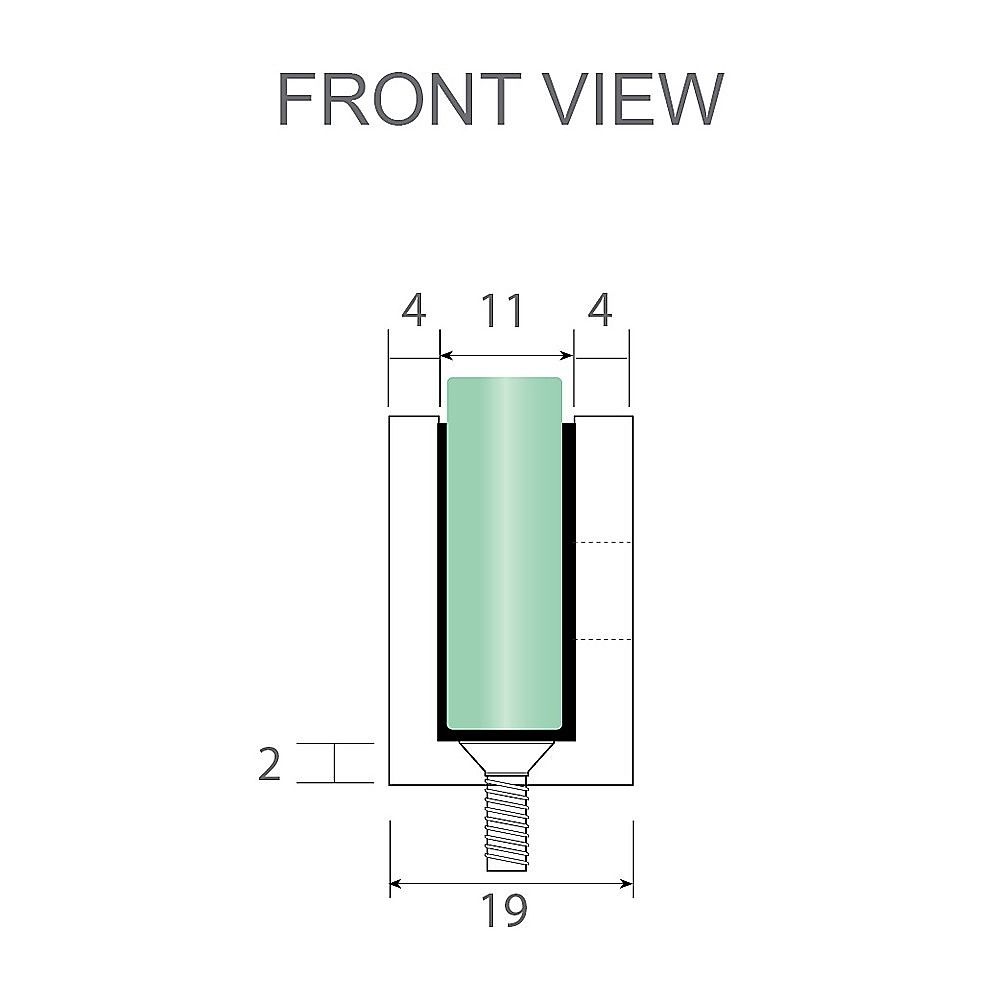 120cm Wall-to-Wall Frameless Shower Screen â€“ White U-Brackets and Floor U-Bracket with SS Hinges & Round Knob Handle - Image 6