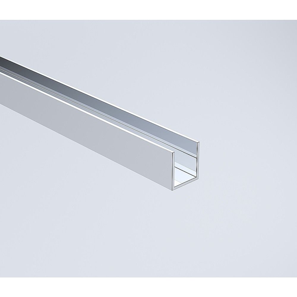 110cm Wall to Wall Frameless Shower Screen with Chrome Channel and SS Hinges , Round Knob Handle - Image 7