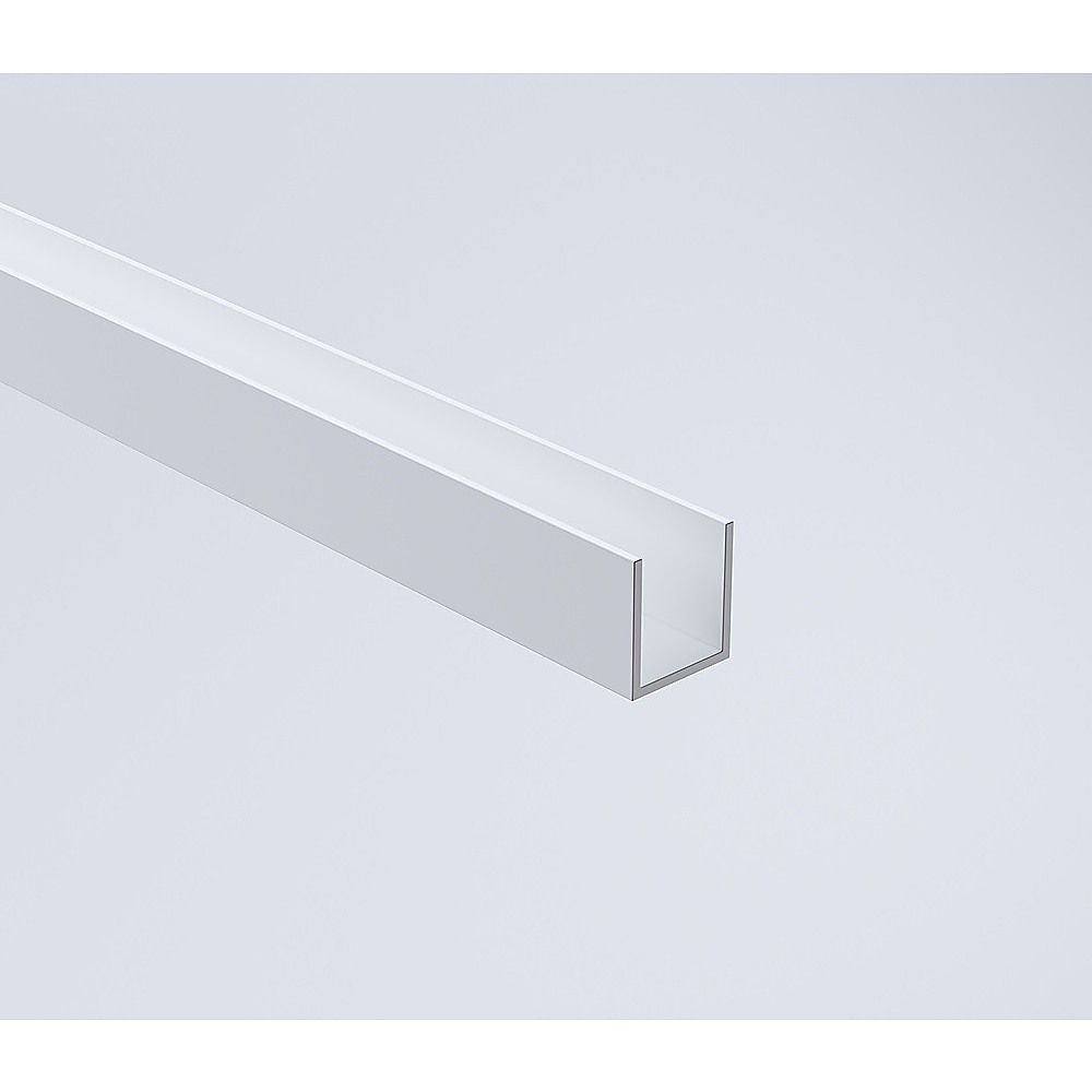 100cm Wall to Wall Frameless Shower Screen â€“ White Wall Channel and Floor Channel, SS Hinges & Square Double Pull Handle - Image 4