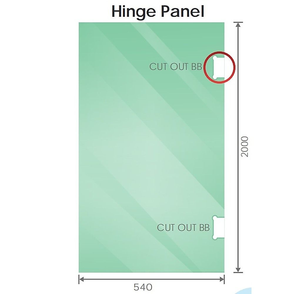 120x120cm Corner Frameless Shower Screen with Gold Brackets and SS Hinges, Square Knob Handle - Image 6