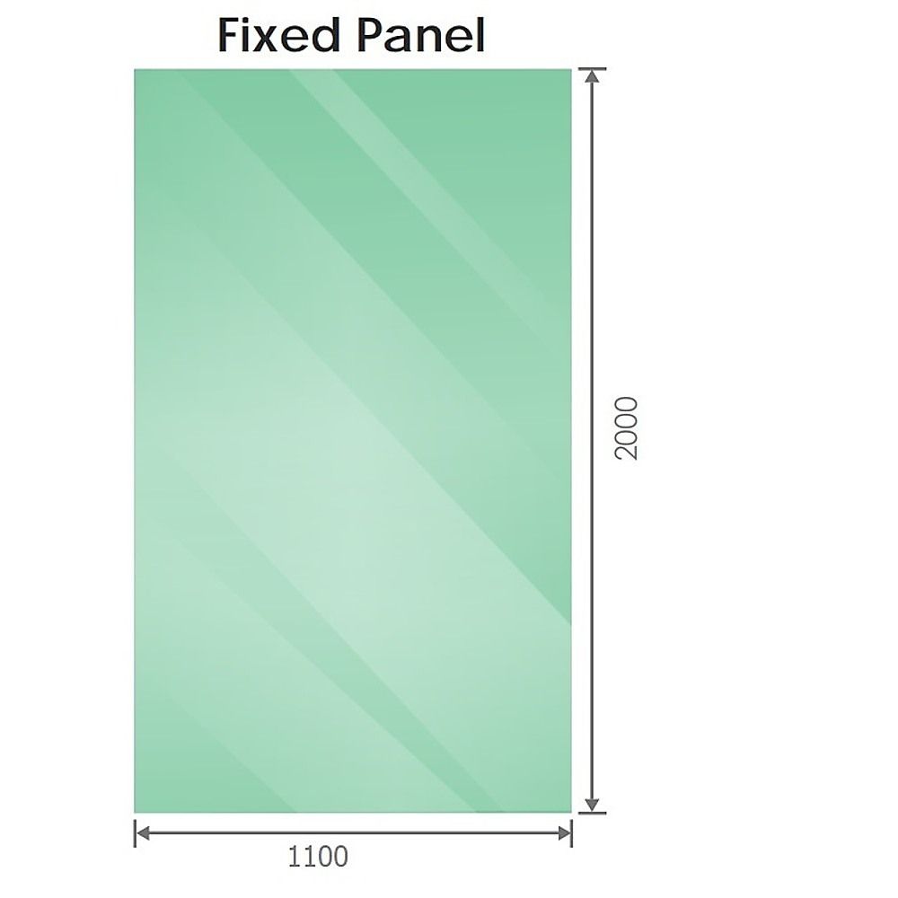 120x110cm Corner Frameless Shower Screen with Gold Brackets and Brass Hinges, Round Knob Handle - Image 8